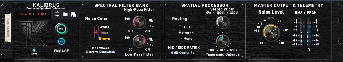 Kalibrus 2U Front Panel Layout